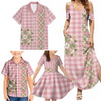 Akala Hamele Hawai'i Palaka Squares Maile Leaf Family Matching Summer Maxi Dress and Hawaiian Shirt Flowers Hawaiian Quilt Patterns LT9 - Polynesian Pride