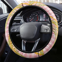 Akala Hamele Palaka Plumeria Steering Wheel Cover Puakenikeni and Maile Lei