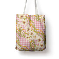 Akala Hamele Palaka Plumeria Tote Bag Puakenikeni and Maile Lei LT9 - Polynesian Pride