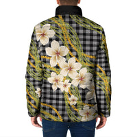Ele'ele Hawai'i Palaka Plumeria Padded Jacket Puakenikeni and Maile Lei LT9 - Polynesian Pride