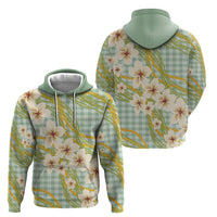 Liko Kukui Hawai'i Palaka Plumeria Hoodie Puakenikeni and Maile Lei LT9 - Polynesian Pride