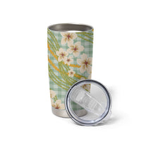 Liko Kukui Hawai'i Palaka Plumeria Tumbler Cup Puakenikeni and Maile Lei