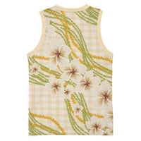 Melemele Ahiahia Hawai'i Palaka Plumeria Basketball Jersey Puakenikeni and Maile Lei LT9 - Polynesian Pride