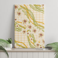 Melemele Ahiahia Hawai'i Palaka Plumeria Canvas Wall Art Puakenikeni and Maile Lei LT9 - Polynesian Pride