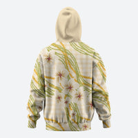 Melemele Ahiahia Hawai'i Palaka Plumeria Hoodie Puakenikeni and Maile Lei LT9 - Polynesian Pride