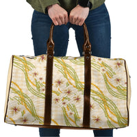 Melemele Ahiahia Hawai'i Palaka Plumeria Travel Bag Puakenikeni and Maile Lei LT9 Pastel Yellow - Polynesian Pride