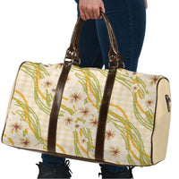 Melemele Ahiahia Hawai'i Palaka Plumeria Travel Bag Puakenikeni and Maile Lei LT9 - Polynesian Pride