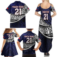 Custom Samoa Rugby Pacific Family Matching Summer Maxi Dress and Hawaiian Shirt Samoan Warrior Tribal Pattern LT9 - Polynesian Pride