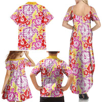 Palaka with Honu and Hibiscus Family Matching Summer Maxi Dress and Hawaiian Shirt Hawaiian Heritage Spirit - Polynesian Pride
