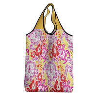 Palaka with Honu and Hibiscus Grocery Bag Hawaiian Heritage Spirit - Polynesian Pride