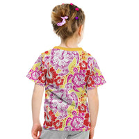 Palaka with Honu and Hibiscus Kid T Shirt Hawaiian Heritage Spirit - Polynesian Pride