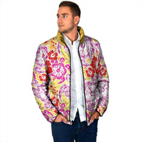 Palaka with Honu and Hibiscus Padded Jacket Hawaiian Heritage Spirit - Polynesian Pride