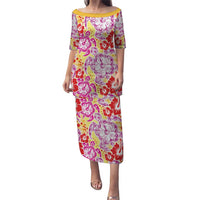 Palaka with Honu and Hibiscus Puletasi Hawaiian Heritage Spirit - Polynesian Pride