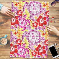 Palaka with Honu and Hibiscus Puzzle Hawaiian Heritage Spirit - Polynesian Pride