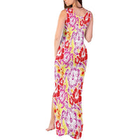 Palaka with Honu and Hibiscus Tank Maxi Dress Hawaiian Heritage Spirit - Polynesian Pride