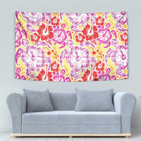 Palaka with Honu and Hibiscus Tapestry Hawaiian Heritage Spirit - Polynesian Pride