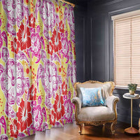 Palaka with Honu and Hibiscus Window Curtain Hawaiian Heritage Spirit - Polynesian Pride