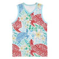 Palaka with Honu and Plumeria Basketball Jersey Hawaiian Heritage Spirit - Polynesian Pride