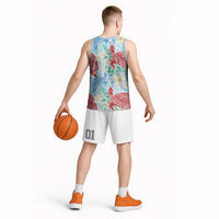 Palaka with Honu and Plumeria Basketball Jersey Hawaiian Heritage Spirit - Polynesian Pride