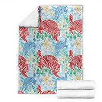 Palaka with Honu and Plumeria Blanket Hawaiian Heritage Spirit - Polynesian Pride