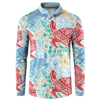 Palaka with Honu and Plumeria Button Sweatshirt Hawaiian Heritage Spirit - Polynesian Pride