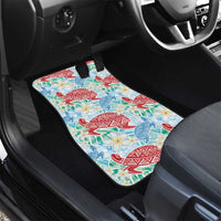 Palaka with Honu and Plumeria Car Mats Hawaiian Heritage Spirit - Polynesian Pride