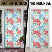 Palaka with Honu and Plumeria Door Cover Hawaiian Heritage Spirit - Polynesian Pride