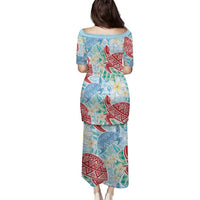 Palaka with Honu and Plumeria Family Matching Puletasi and Hawaiian Shirt Hawaiian Heritage Spirit - Polynesian Pride