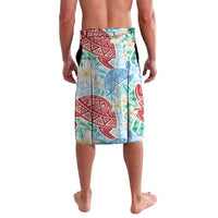 Palaka with Honu and Plumeria Lavalava Hawaiian Heritage Spirit - Polynesian Pride