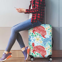 Palaka with Honu and Plumeria Luggage Cover Hawaiian Heritage Spirit - Polynesian Pride