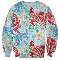 Palaka with Honu and Plumeria Sweatshirt Hawaiian Heritage Spirit - Polynesian Pride