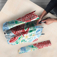 Palaka with Honu and Plumeria Umbrella Hawaiian Heritage Spirit - Polynesian Pride