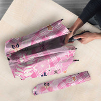 Pink Palaka Crane and Flowers Umbrella Japan Heritage Spirit - Polynesian Pride