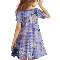 Purple Palaka Crane and Flowers Family Matching Mermaid Dress and Hawaiian Shirt Japan Heritage Spirit - Polynesian Pride