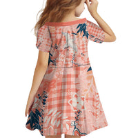 Red Palaka Crane and Flowers Family Matching Off Shoulder Maxi Dress and Hawaiian Shirt Japan Heritage Spirit - Polynesian Pride