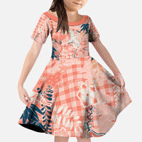 Red Palaka Crane and Flowers Family Matching Puletasi and Hawaiian Shirt Japan Heritage Spirit - Polynesian Pride