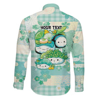Personalized Japanese Kawaii Sushi Family Matching Summer Maxi Dress and Hawaiian Shirt Green Wagara Palaka This Is How I Roll