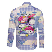 Personalized Japanese Kawaii Sushi Family Matching Tank Maxi Dress and Hawaiian Shirt Blue Wagara Palaka This Is How I Roll
