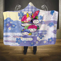 Japanese Kawaii Sushi Hooded Blanket Blue Wagara Palaka This Is How I Roll LT9 - Polynesian Pride