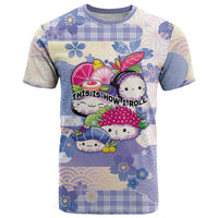 Personalized Japanese Kawaii Sushi T Shirt Blue Wagara Palaka This Is How I Roll LT9 Blue - Polynesian Pride