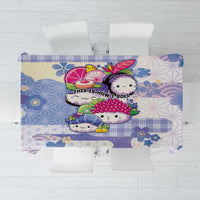 Japanese Kawaii Sushi Tablecloth Blue Wagara Palaka This Is How I Roll LT9 Blue - Polynesian Pride