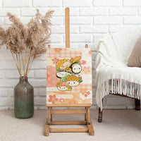 Japanese Kawaii Sushi Canvas Wall Art Peach Wagara Palaka This Is How I Roll LT9 - Polynesian Pride