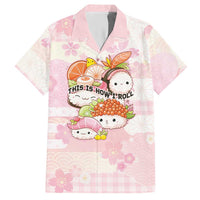 Personalized Japanese Kawaii Sushi Hawaiian Shirt Pink Wagara Palaka This Is How I Roll LT9 Pink - Polynesian Pride