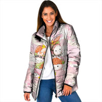 Personalized Japanese Kawaii Sushi Padded Jacket Pink Wagara Palaka This Is How I Roll