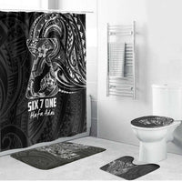 Black Guam Latte Stone Tribal Tattoo Bathroom Set Hafa Adai Six 7 One - Polynesian Pride