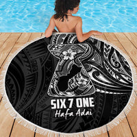 Black Guam Latte Stone Tribal Tattoo Beach Blanket Hafa Adai Six 7 One