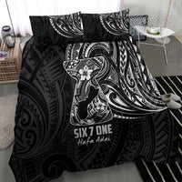 Black Guam Latte Stone Tribal Tattoo Bedding Set Hafa Adai Six 7 One