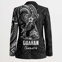 Black Guam Latte Stone Tribal Tattoo Blazer Hafa Adai Six 7 One - Polynesian Pride