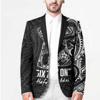 Black Guam Latte Stone Tribal Tattoo Blazer Hafa Adai Six 7 One - Polynesian Pride