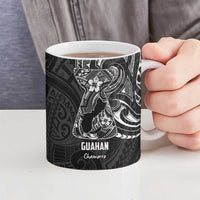 Black Guam Latte Stone Tribal Tattoo Ceramic Mug Hafa Adai Six 7 One - Polynesian Pride
